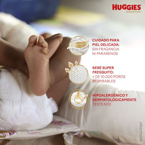 Pañales Huggies Natural Care 0/RN 19U